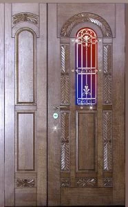 Дверь с кованными элементами DZ625