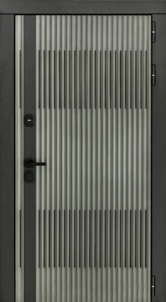 Входная дверь ДвериПРО Elfy Без фрезеровки Дуб арктик горизонт DPRO201316 внешняя сторона